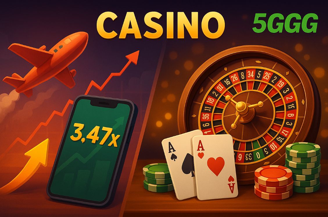Cassino ao Vivo e Crash Games no 5GGG Proporcionam Prazer Incrível